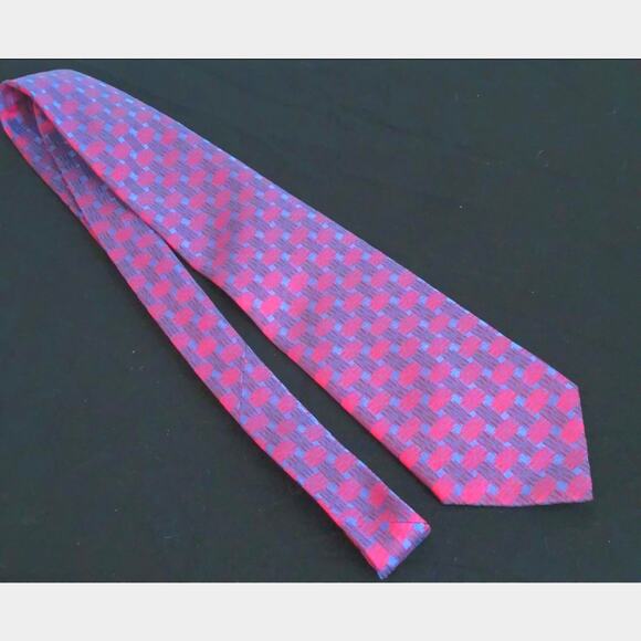 Kenneth Cole New York  SEXY Shimmer Red and Blue‎ Men’s Tie - Picture 1 of 5